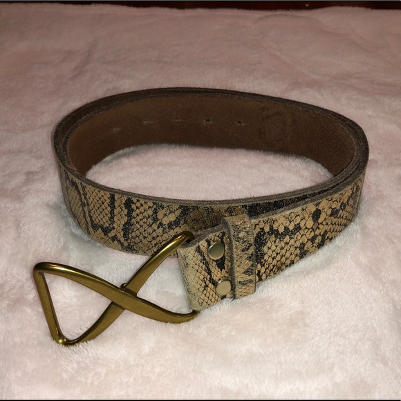 Lucky Brand Accessories - Lucky Brand Snake skinned patterned Leather Belt